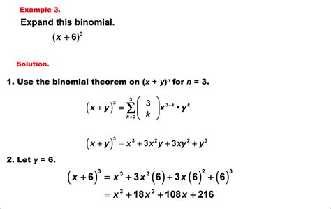 Math Example--Polynomial Concepts--Binomial Theorem: Example 3 | Media4Math