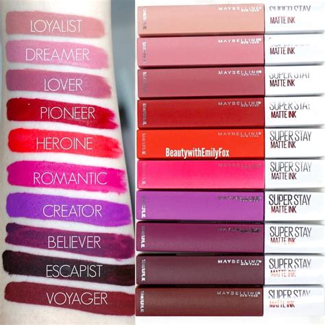 Maybelline Superstay Matte Ink Lipstick Swatches