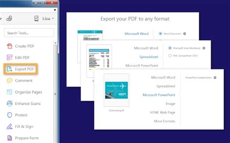 How to export PDF to Word, Excel, and other Microsoft formats