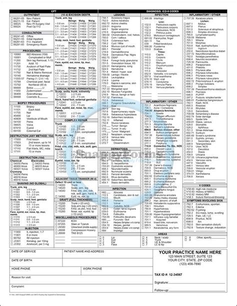 Routing Slip, Super bill for Dermatology | Microsoft word document, Dermatology, Billing and coding