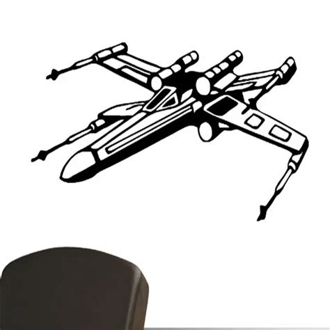 Fashion STAR WARS X WING FIGHTER Movie Vinyl Wall Art Sticker Decal Children Room Door Window ...