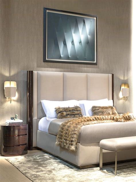 Fendi Casa Contemporary - Adone bed, Asja bench and Velum wall lamps www.luxurylivinggroup.com # ...