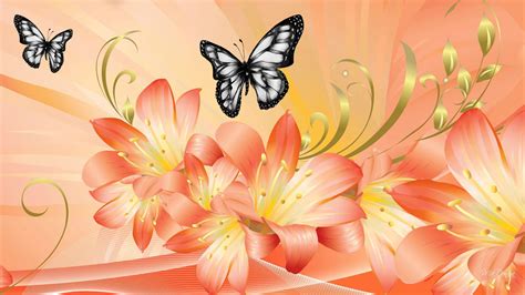 Peach Flowers Wallpaper - WallpaperSafari