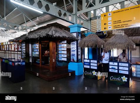 The arrival hall of Seychelles International Airport or Aeroport de la ...