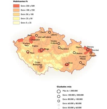 Czech Republic Population map | Digital Maps. Netmaps UK Vector Eps & Wall Maps