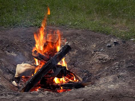 Free picture: campfires, burning, wood, pits