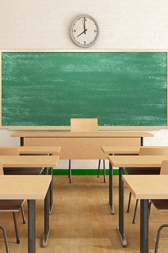 Classroom Backdrop Desks And Green Chalkboard Background - 6741 – Backdrop Outlet