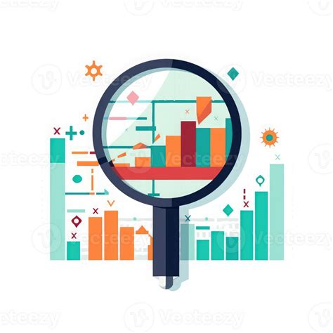 Analytics reports - Magnifier and report icons represent data analysis ...