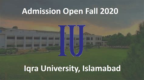 [Admissions Open Fall 2020] IQRA University, Islamabad Campus - Jaamiah.com