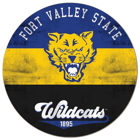 Fort Valley State Wildcats 20'' x 20'' Retro Logo Circle Sign