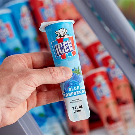 ICEE Cherry and Blue Raspberry Freeze Tube Variety Pack 3 fl. oz. - 30/Case