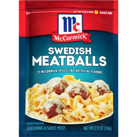 McCormick Swedish Meatballs Seasoning & Sauce Mixes | Hy-Vee Aisles ...