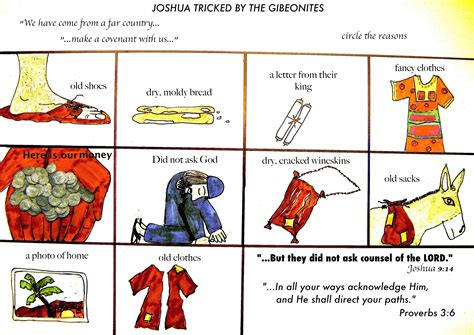 teaching kids the gibeonites tricked Joshua - Google Search | Joshua bible, Bible lessons for ...