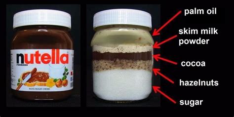 Graphic Showing Nutella Ingredients - Business Insider