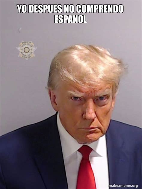 Yo despues no comprendo espanol - Donald Trump Mugshot | Make a Meme