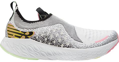 New Balance Fresh Foam X 1080 Slip On Running Shoes in White/Black ...