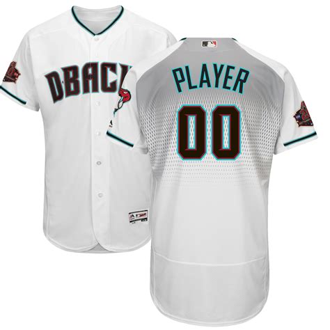 Arizona Diamondbacks Majestic Home Alternate 20th Anniversary On-Field Patch Flex Base Custom ...