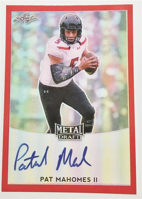 2017 Leaf Metal Draft Patrick Mahomes Rookie Facsimile | Etsy