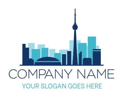 real estate logo Toronto cityscape in Canada | Logo Template by ...