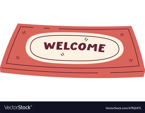 Door welcome mat Royalty Free Vector Image - VectorStock