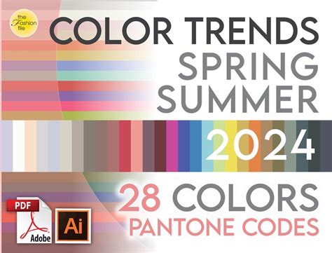 Fashion SPRING SUMMER 2024 COLOR Trend Forecast Report Pdf & Adobe ...