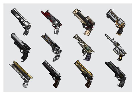 All Exotic Hand Cannon Vector Illustrations : r/DestinyCreations