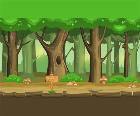 Forest Background game 2D | Game Art Partners