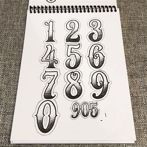 Big Meas - Numbers 2 Go Numeric Guide | Tattoo fonts alphabet, Tattoo ...