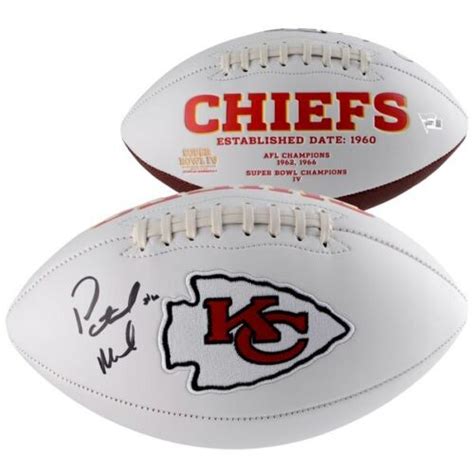 Patrick Mahomes Signed Kansas City Chiefs Logo Football (Fanatics ...