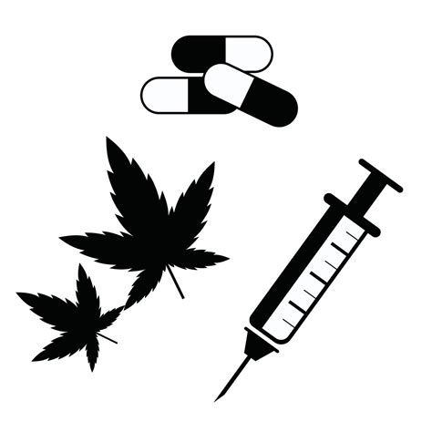 drogas, cannabis, diseño de vectores de iconos de inyección 14066280 ...