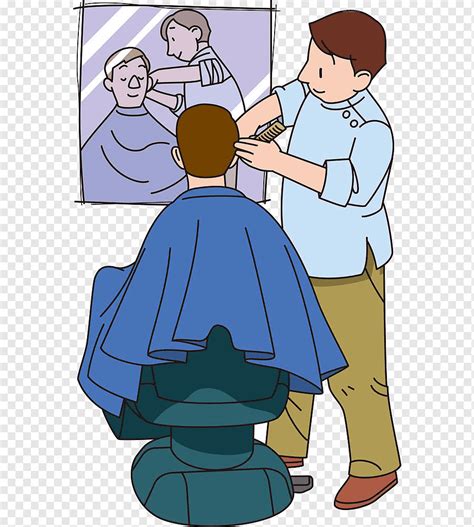 Barber, Cartoon barber shop haircut, cartoon Character, child, hand png | PNGWing