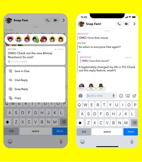 Snapchat : comment utiliser les réactions Bitmoji pour les messages