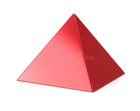 Red Pyramid 3d Illustration Stock Illustration - Illustration of template, face: 106233877