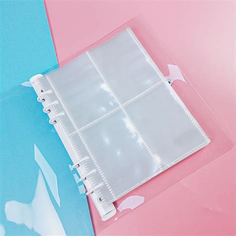 【A5 Sleeves】10pcs Standard A5 Binder Sleeves 1P 2P 4P Transparent Photo Album Binder Refill ...