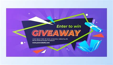 Free Vector | Enter to win banner design