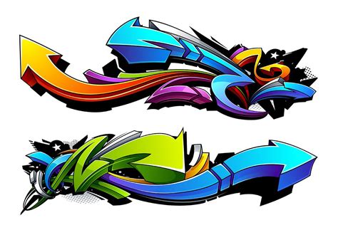 Graffiti Vector Arrows (129841) | Illustrations | Design Bundles