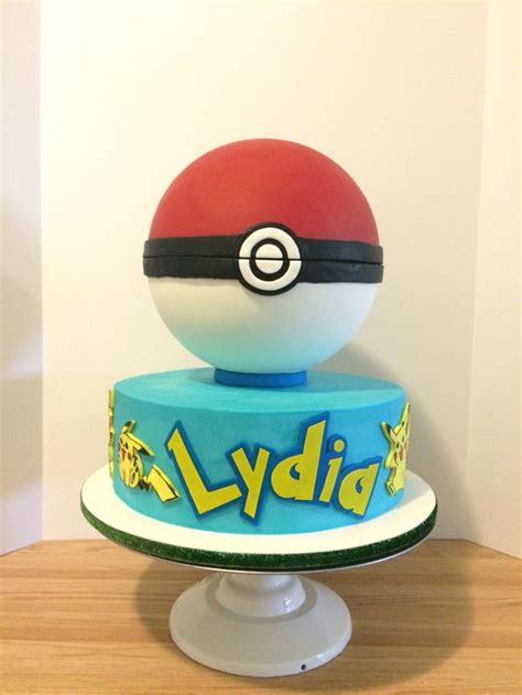 Pokemon Poke Ball cake with Pikachu. Chocolate Poke Ball with Pokemon ...