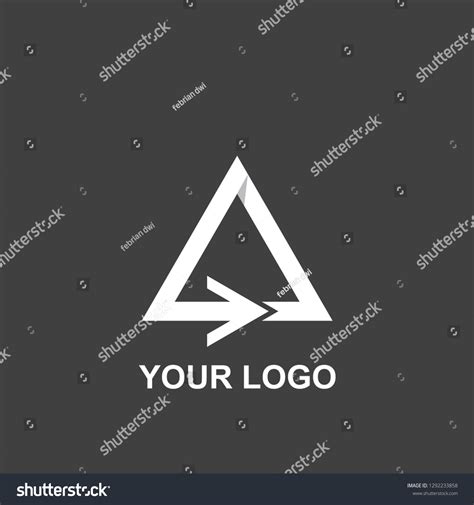 Triangle Logo Black White Template Design Stock Vector (Royalty Free) 1292233858 | Shutterstock