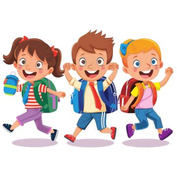 Happy Kids Go Back To School In New Normal, School, Cartoon, Education PNG Transparent Image and ...