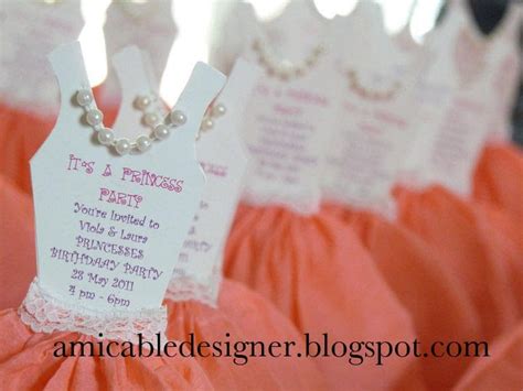 amicable designer: Princess Dress Invitation Cards