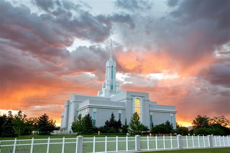 Mount Timpanogos Utah Temple at Sunset