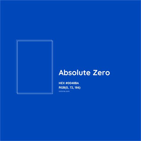 About Absolute Zero - Color codes, similar colors and paints - colorxs.com