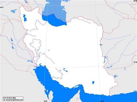 Iran Outline Map - A Learning Family