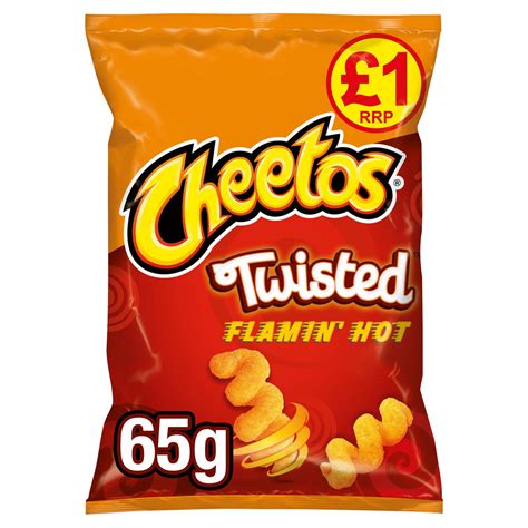 Cheetos Twisted Flamin' Hot Snacks £1 PMP 65g | Sharing Crisps | Iceland Foods