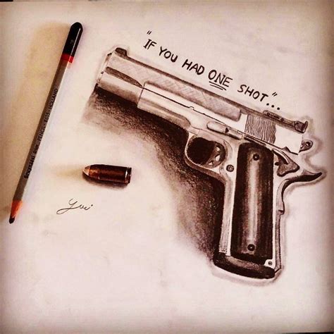 Sketch Realistic Gun Drawing - canvas-ly