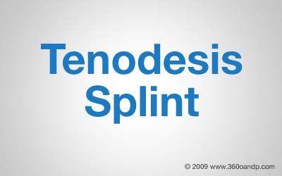 Tenodesis Splint | Orthotic & Prosthetic Product Reviews, Blogs, Videos ...