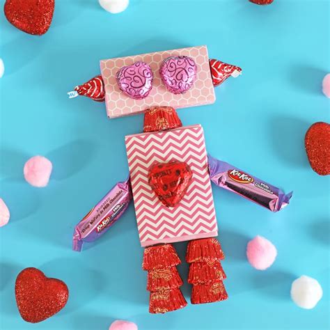 Candy Robot Valentine | Valentine crafts for kids, Valentine's day crafts for kids, Valentines ...