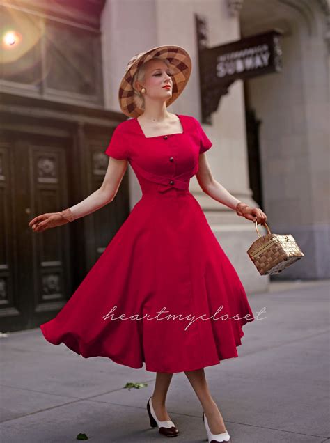 Criss-Cross Front 1950s Retro Swing Dress | HeartMyCloset – heartmycloset