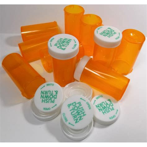 RX Medicine Vials 8 Dram Clear Amber-25 Pack - Walmart.com - Walmart.com