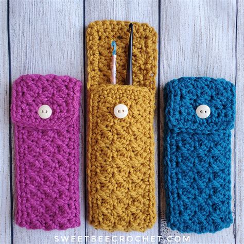 Suzette Crochet Hook Pouch - Free Pattern - Sweet Bee Crochet